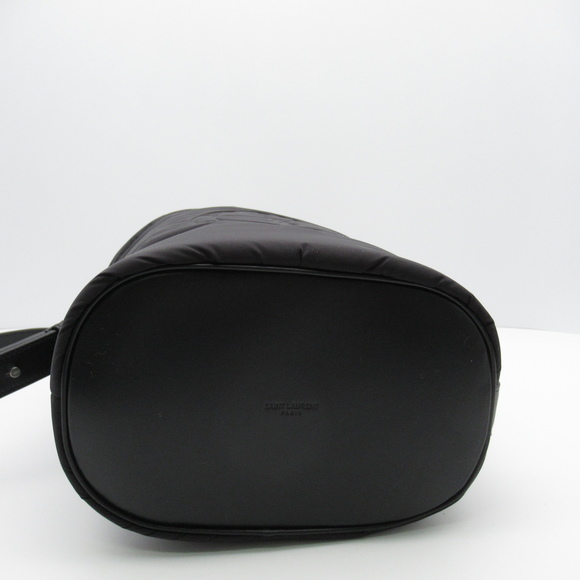 Saint Laurent Rive Gauche Lace Bucket Bag Polyamide Calf Black - Picture 6 of 10